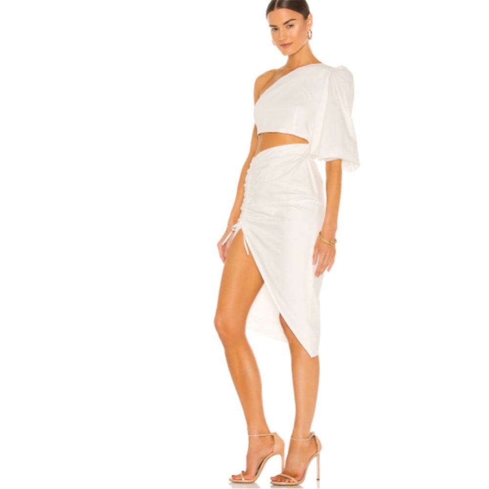 Sau Lee Jolene Dress- Revolve White Cut Out 4 - Picture 3 of 12